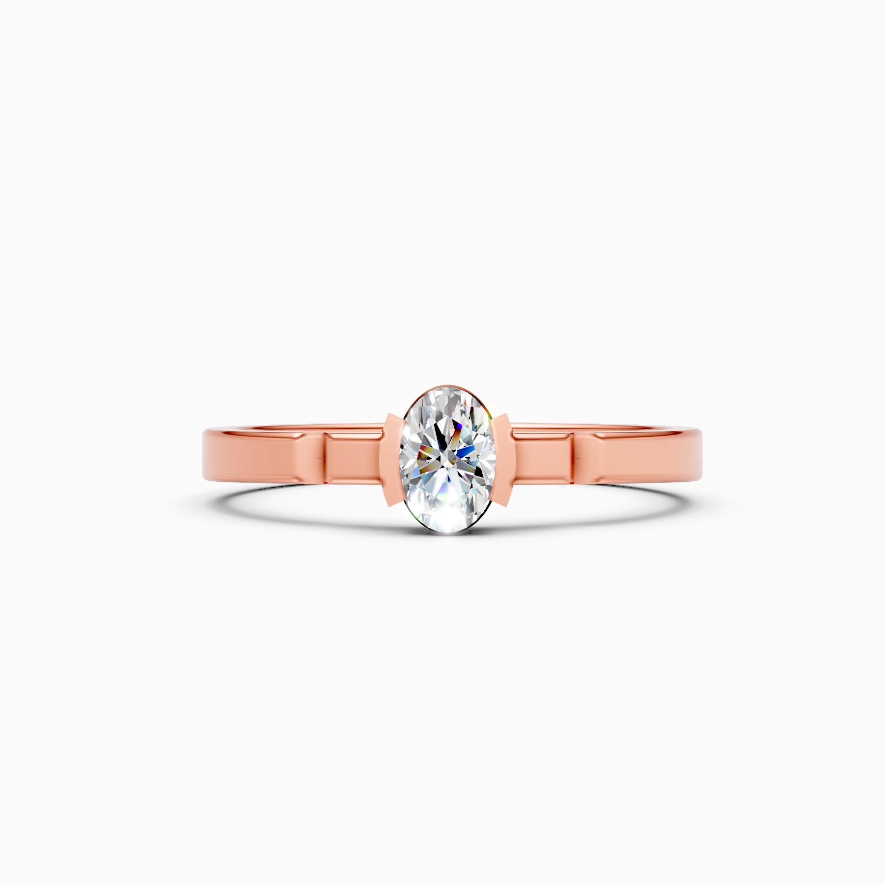 Modern Grip Set Solitaire Diamond Ring